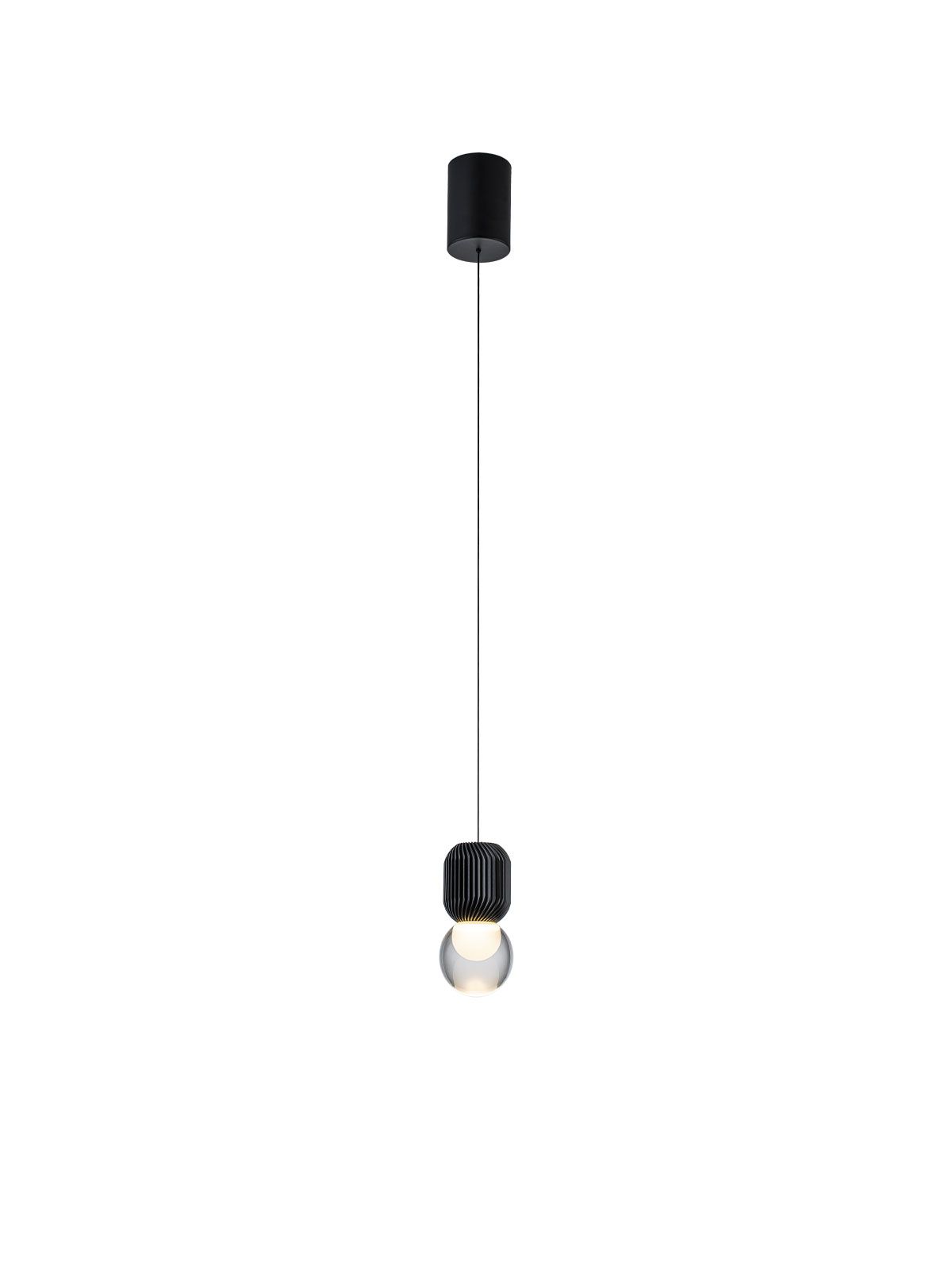 כליל תליה בודד שחור LED