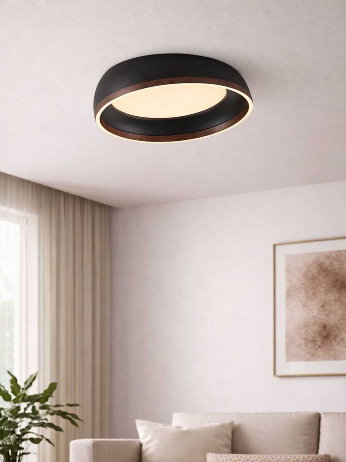 אגתה צמוד שחור LED CCT