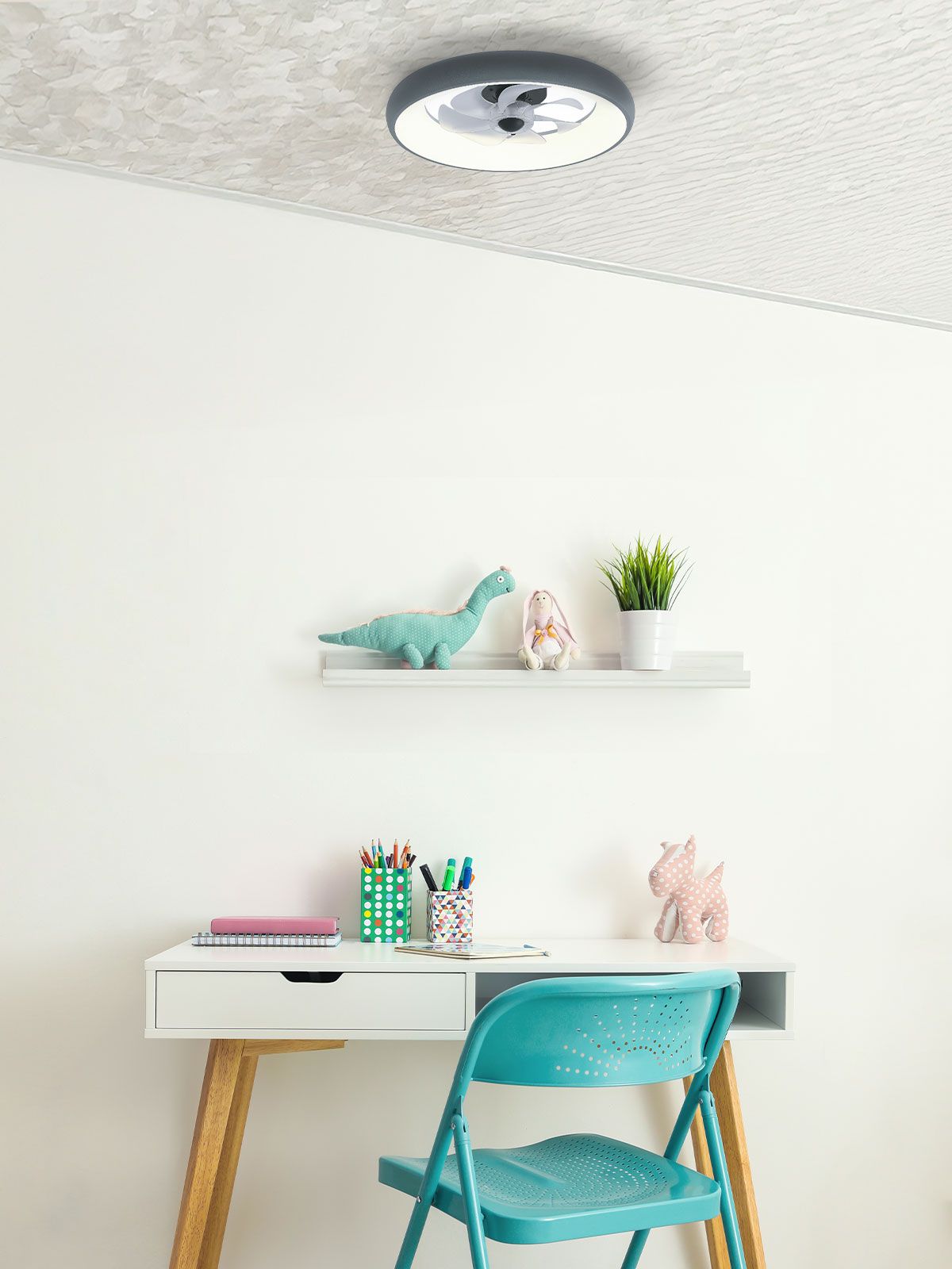 אייריס מאוורר אפור ק.CCT 36W 50 + שלט