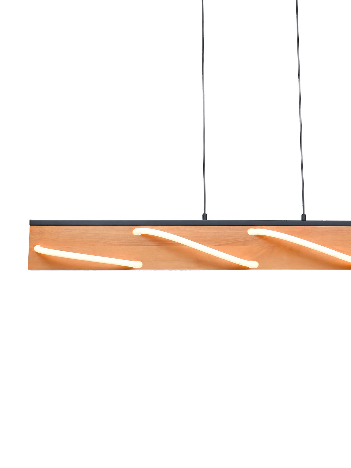 נויה תליה שחור + עץ בהיר LED