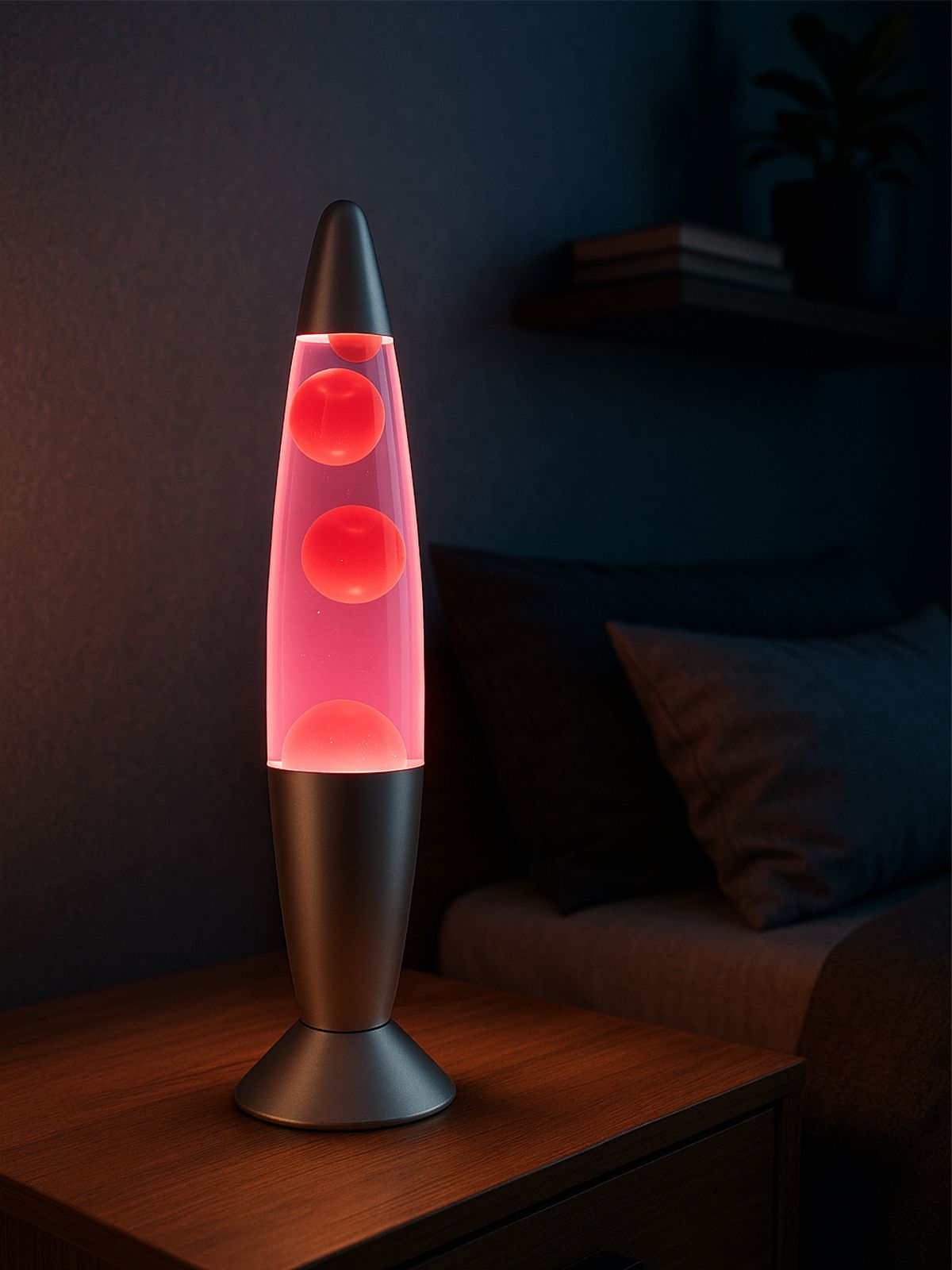 לבה קטן שקוף בועות ורוד