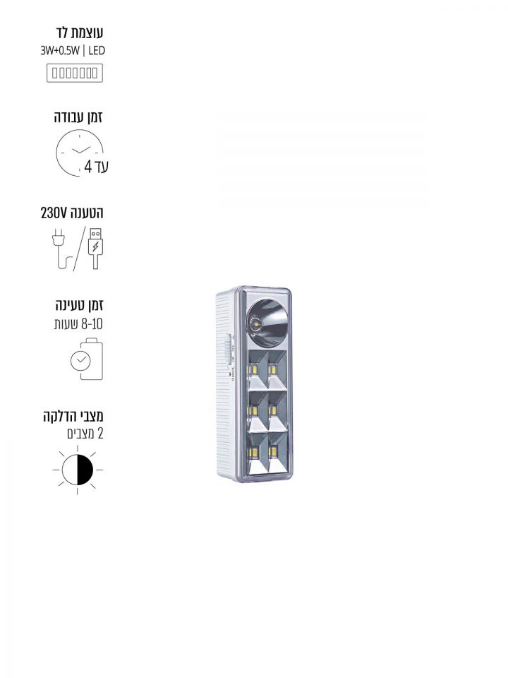 פסיפיק לחירום + פנס LED
