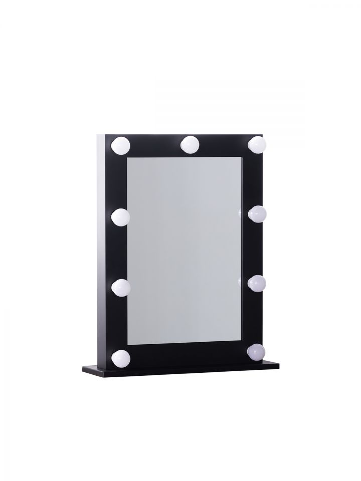 הוליווד מראה מלבנית שחור