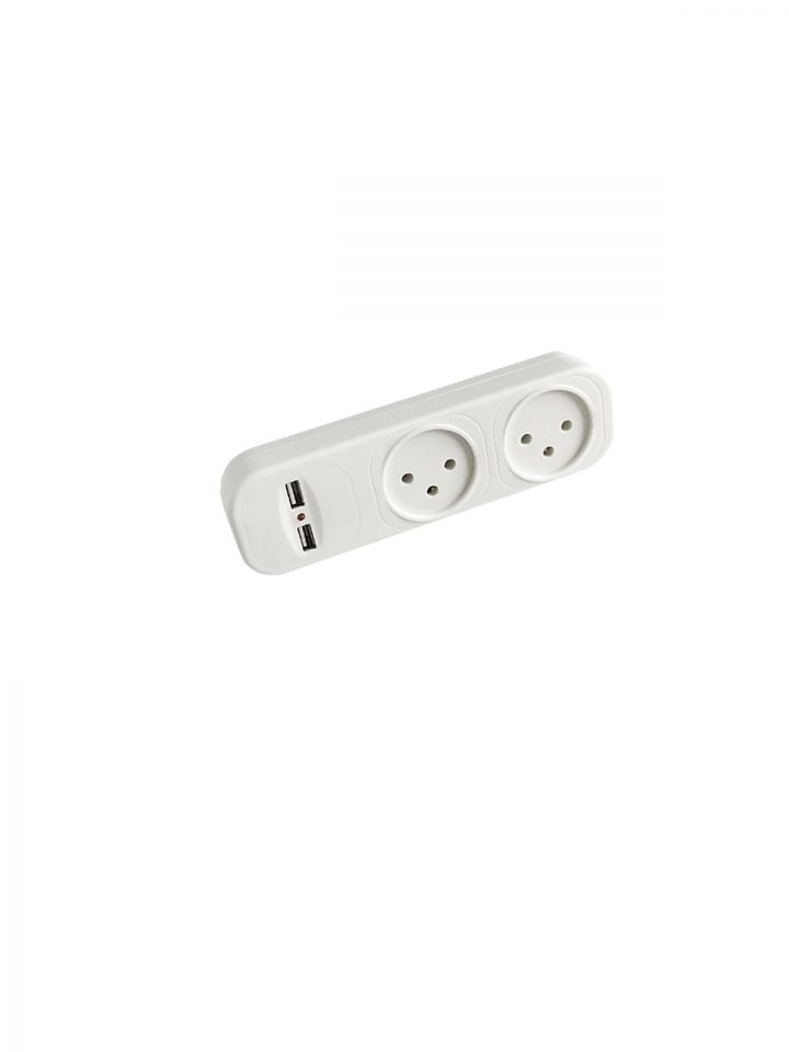 מפצל זוגי מעוצב + USB