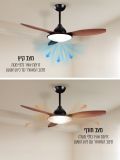 מאוורר תקרה פסיפיק בריז ”CCT 48 גוון עץ LED IP44