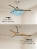 מאוורר תקרה פסיפיק הוריקן ”52 ניקל+גוון עץ IP44