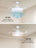 מאוורר תקרה פסיפיק ספרינג מוזיקה ”42 לבן CCT+בלוטות’+שלט עמעום LED