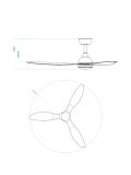 פסיפיק ספיריט ”52  לבן CCT 24W LED