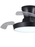 מאוור תקרה קארן שחור ”28 3 כנפיים CCT 25W+שלט