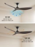 מאוורר תקרה פסיפיק מונטנה גוון עץ כהה ”IP40 56