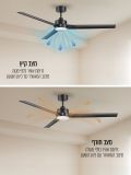 מאוורר תקרה פסיפיק פרוזן ”CCT 60 שחור + שלט עמעום LED IP44
